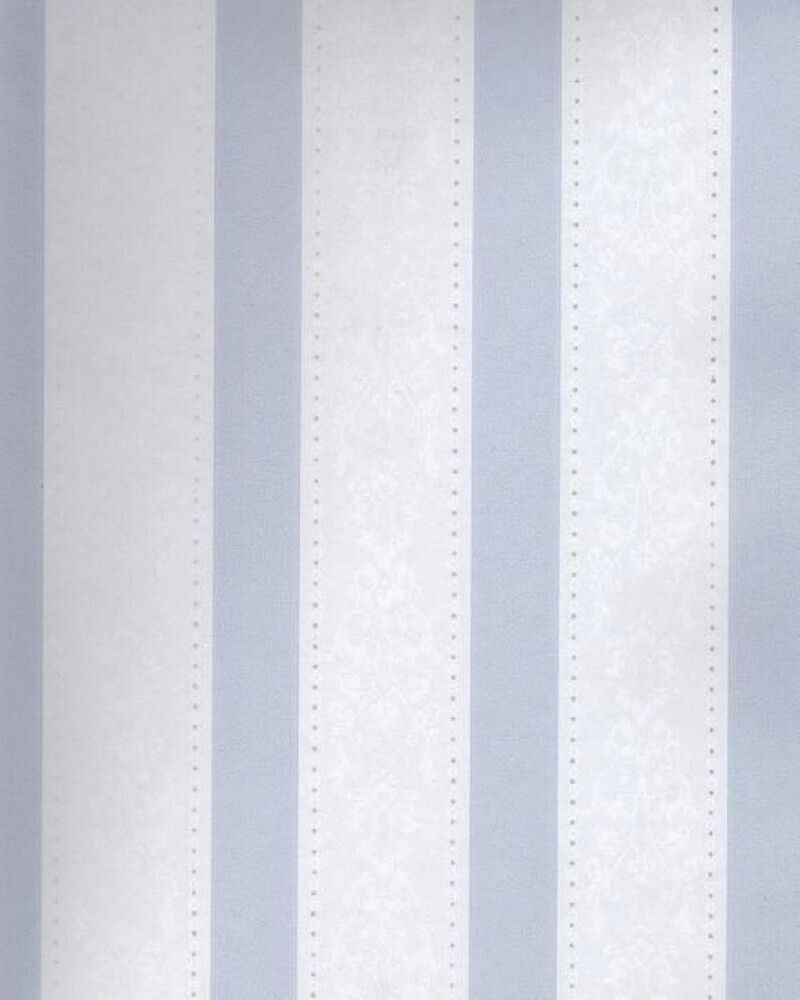 Sandudd Barockstreifen Tapete Medaillon Stripes Hellblau