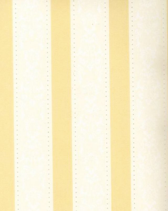 Sandudd Barockstreifen Tapete Medaillon Stripes Gelb-Beig