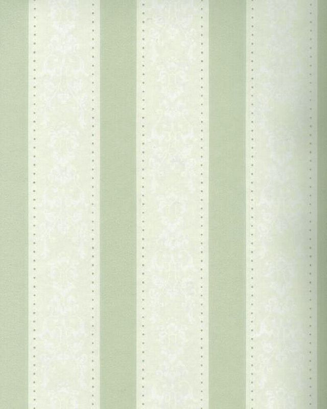 Sandudd Barockstreifen Tapete Medaillon Stripes Hellgrün