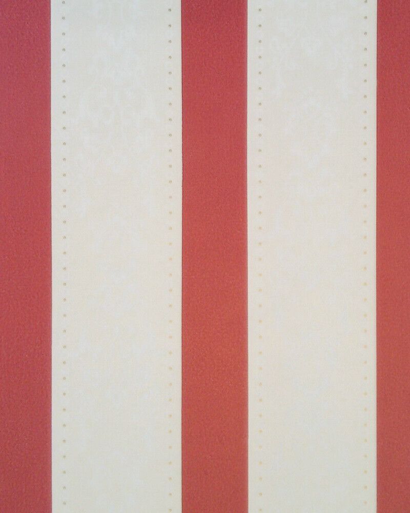 Sandudd Barockstreifen Tapete Medaillon Stripes Rot