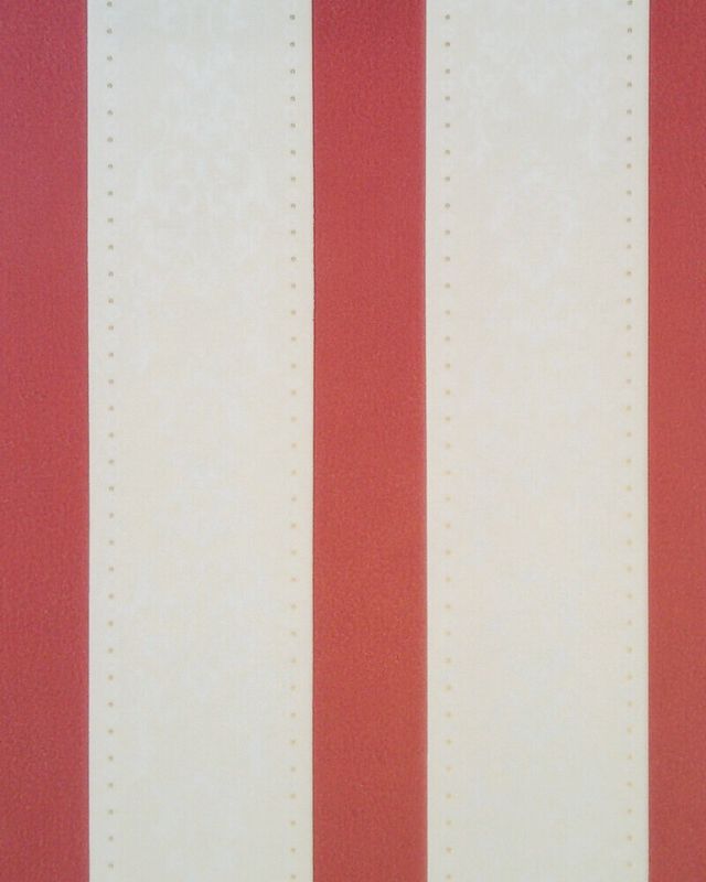Sandudd Barockstreifen Tapete Medaillon Stripes Rot