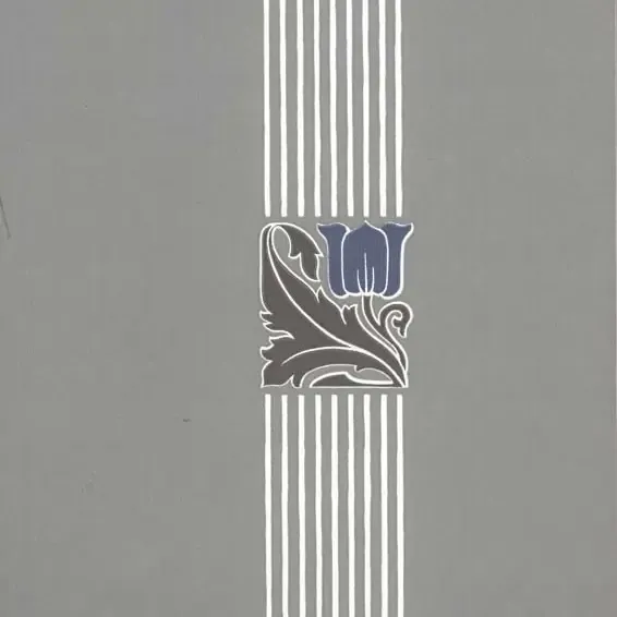 Sandudd Vliestapete Mathilde Grau Blau | Jugendstil