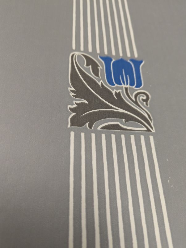 Sandudd Vliestapete Mathilde Grau Blau | Jugendstil