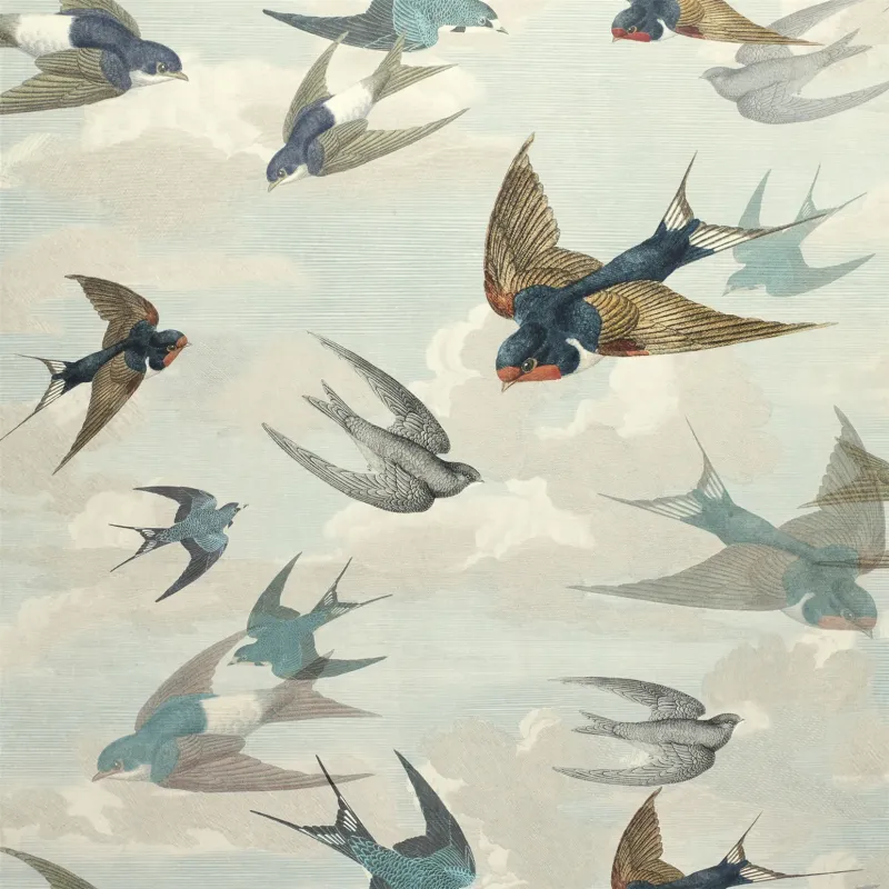 John Derian by Designers Guild Vliestapete – Chimney Swallows Sky Blue PJD6003-01 online kaufen