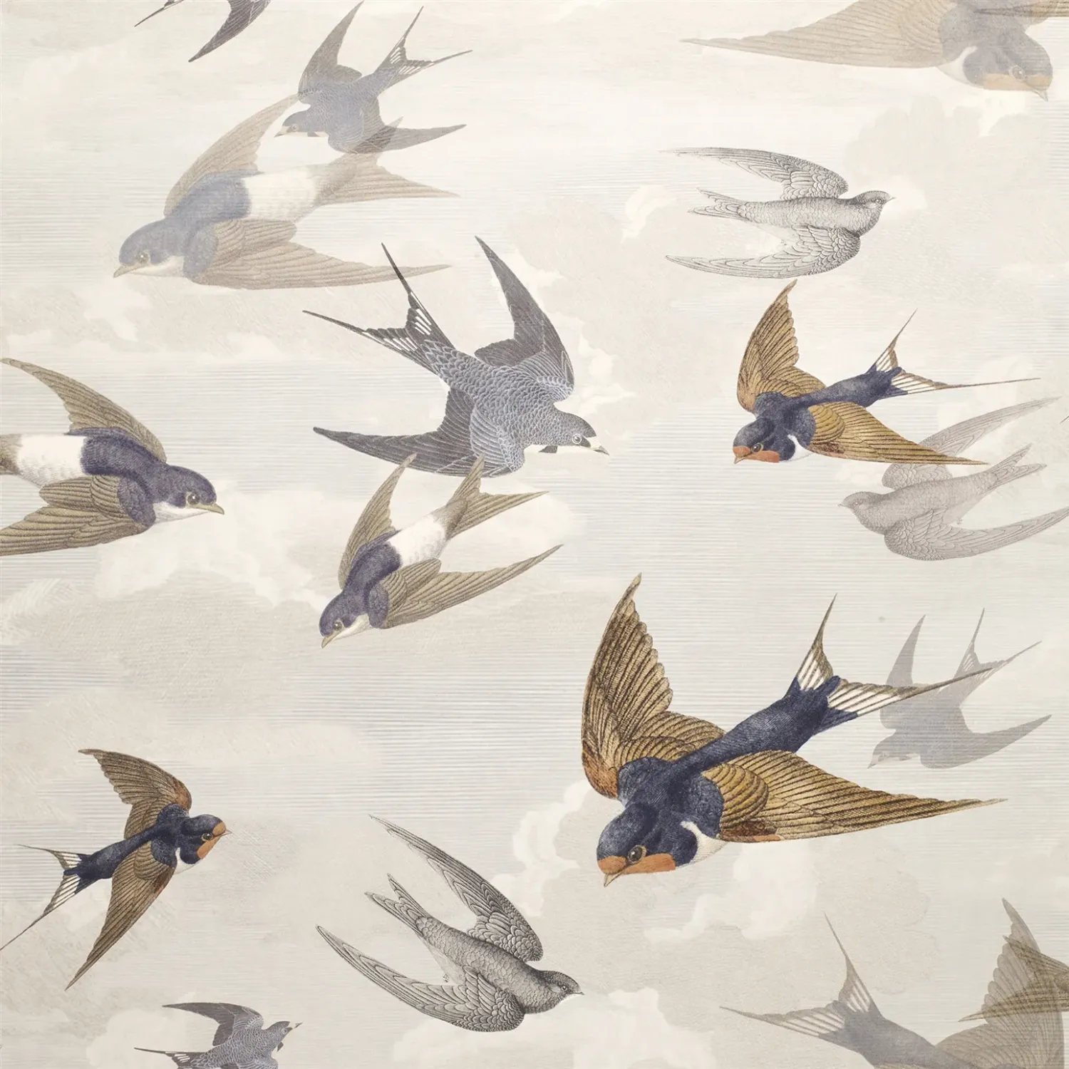 John Derian by Designers Guild Vliestapete – Chimney Swallows Sky PJD6003-04 online kaufen