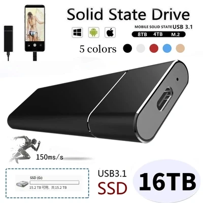 2TB USB 3.0 Portable External Hard Drive Ultra Slim One For Mac-Windows