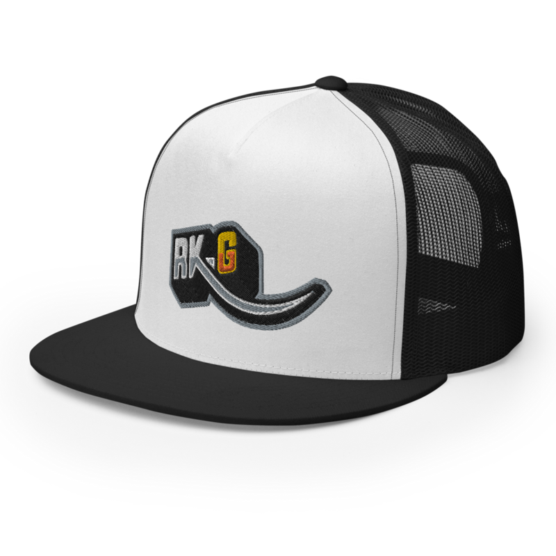 Casquette trucker RK.G II visière plate (Black/White/Black | Yupoong 6006)