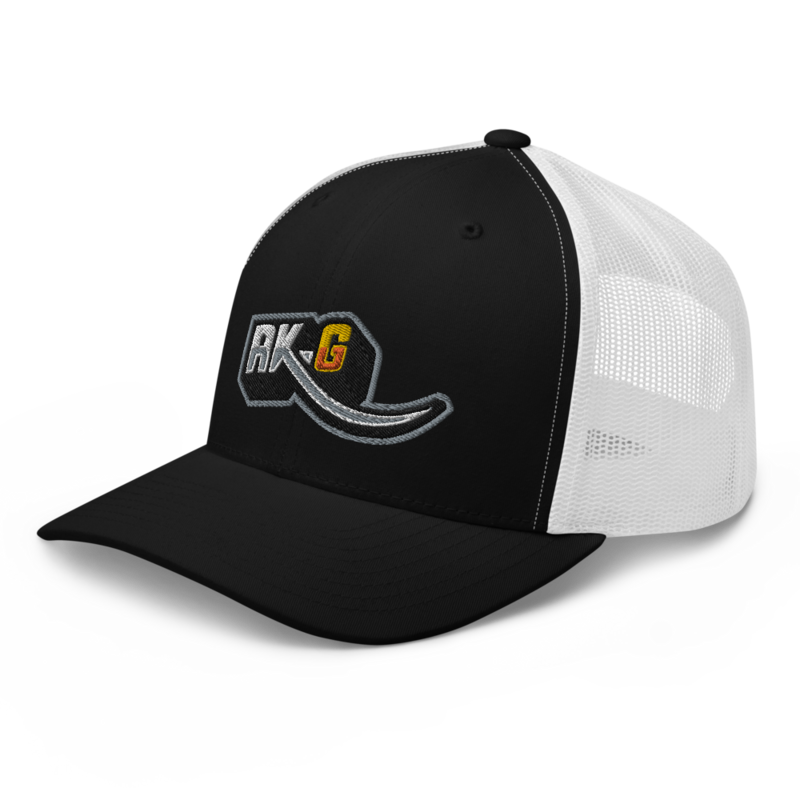 Casquette trucker rétro RK.G II (Black/White | Yupoong 6606)