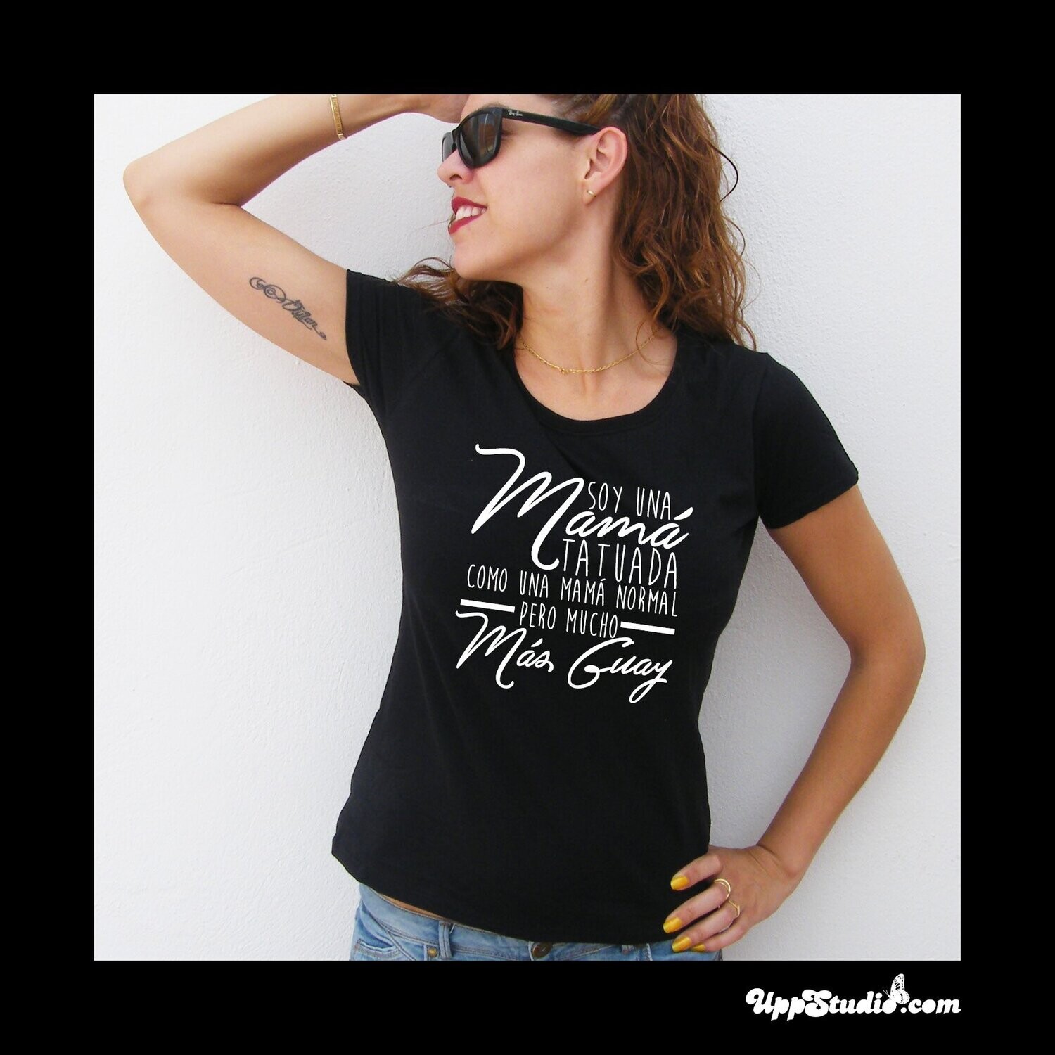 Camiseta Soy Una Mamá Tatuada, Como Una Mamá Normal Pero Más Guay
