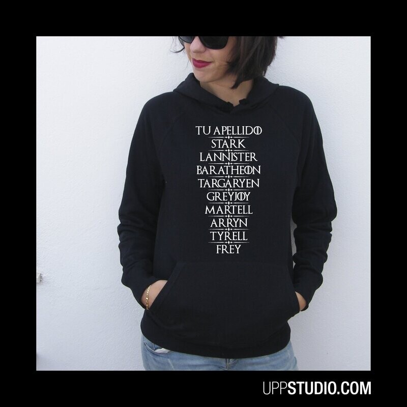 Sudadera Juego de Tronos | Apellidos | Personalizable