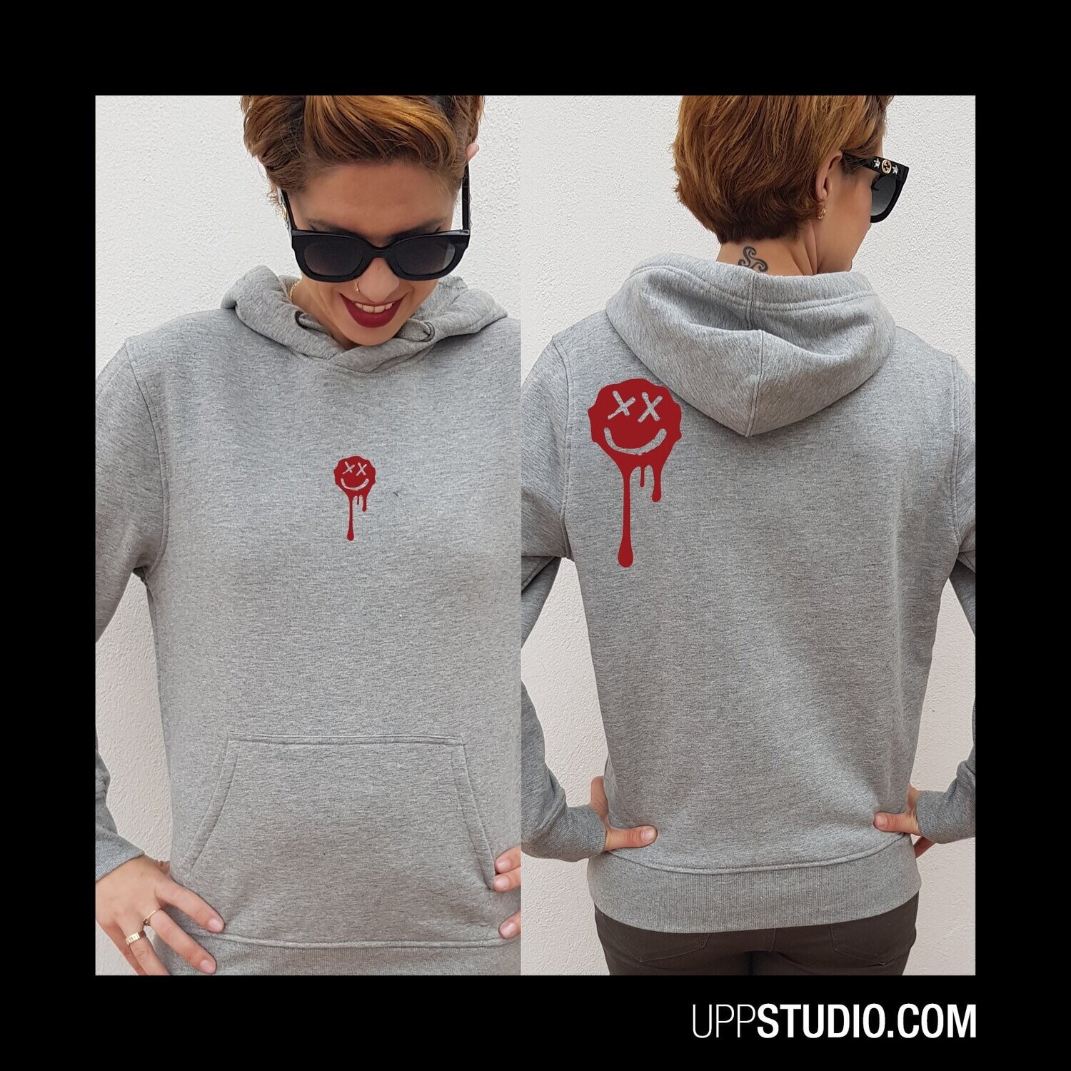 Sudadera Drip Smiley Louis Tomlinson 369 Drop LT, Color: Gris
