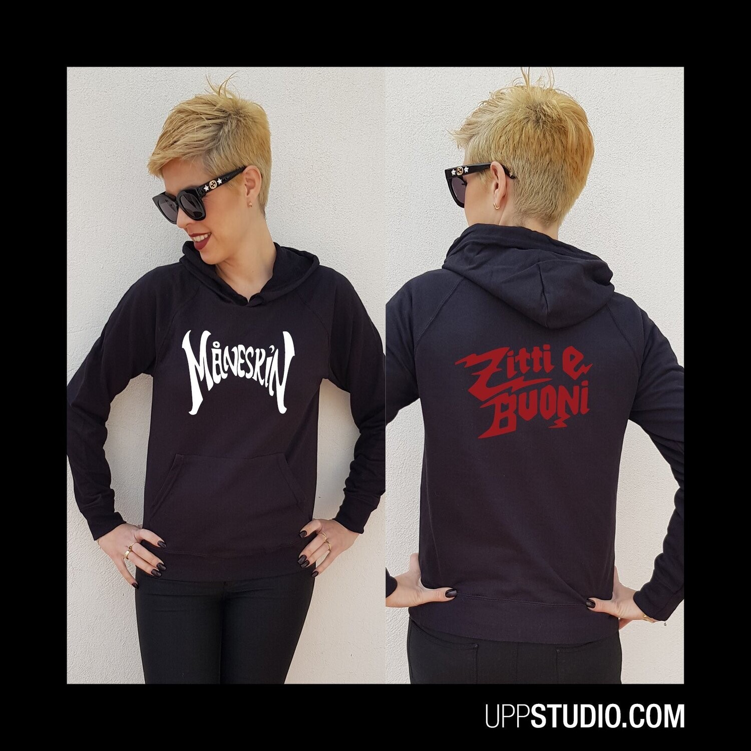 Zitti e Buoni Hoodie | Måneskin, Sizing: Unisex, Colour: Negro