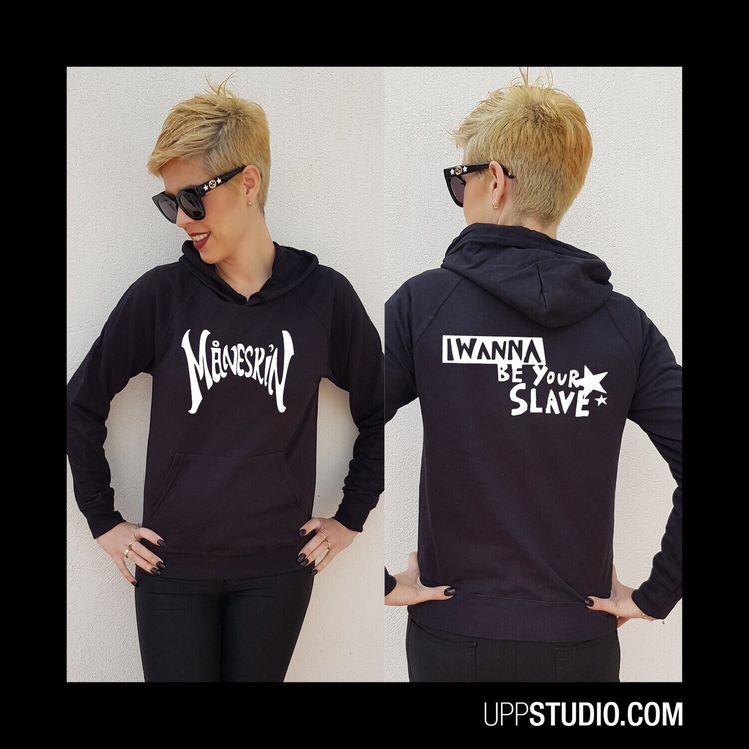 Sudadera Måneskin | I Wanna Be Your Slave | IWBYS, Tallaje: Unisex, Color: Negro