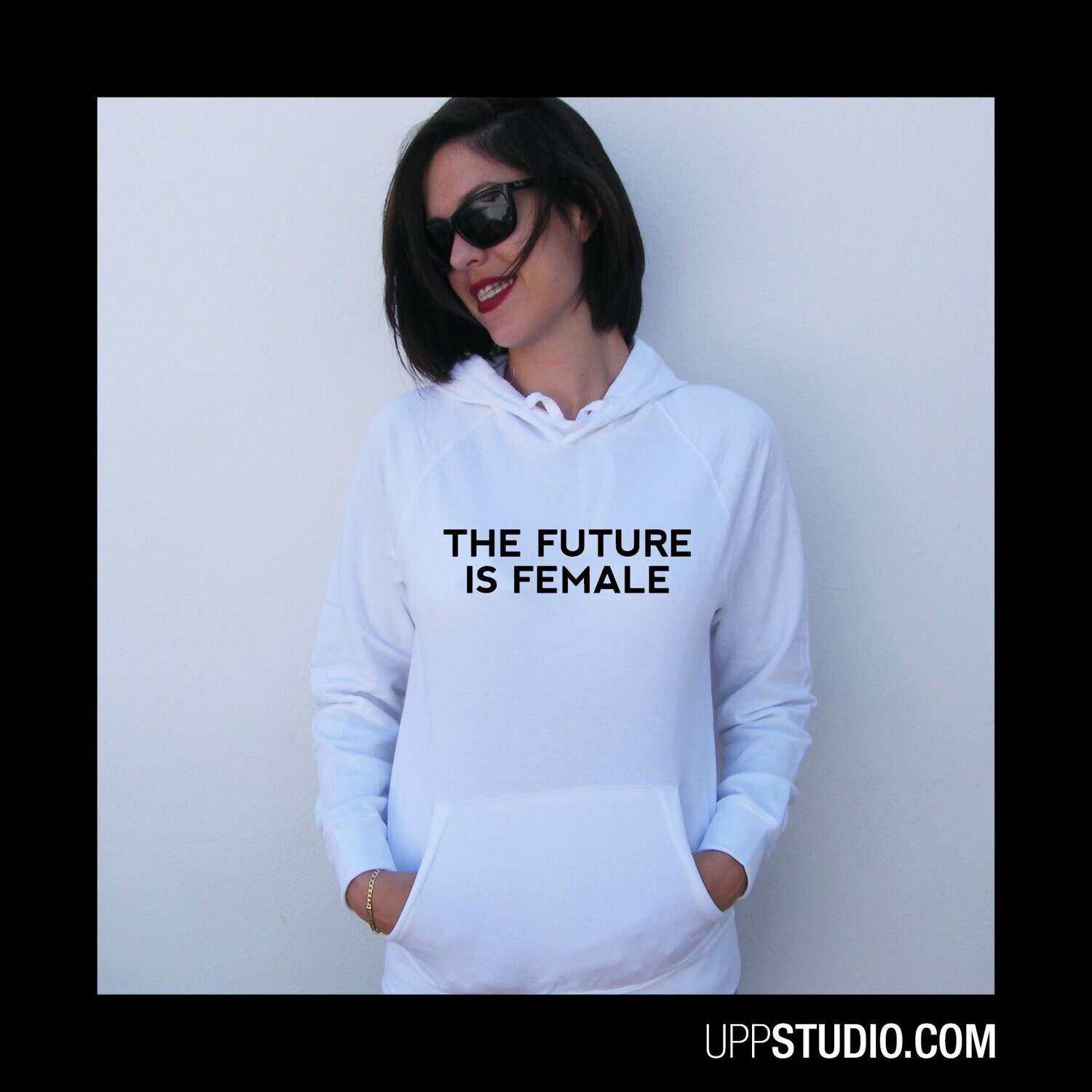 Sudadera The Future Is Female | Feminismo, Color: Blanca