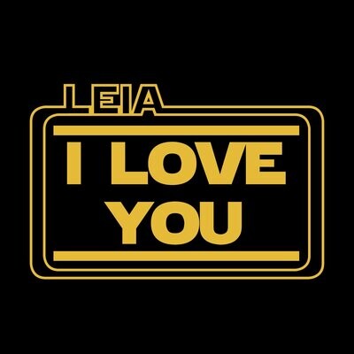 Camiseta Princesa Leia I Love You | Han Solo I Know