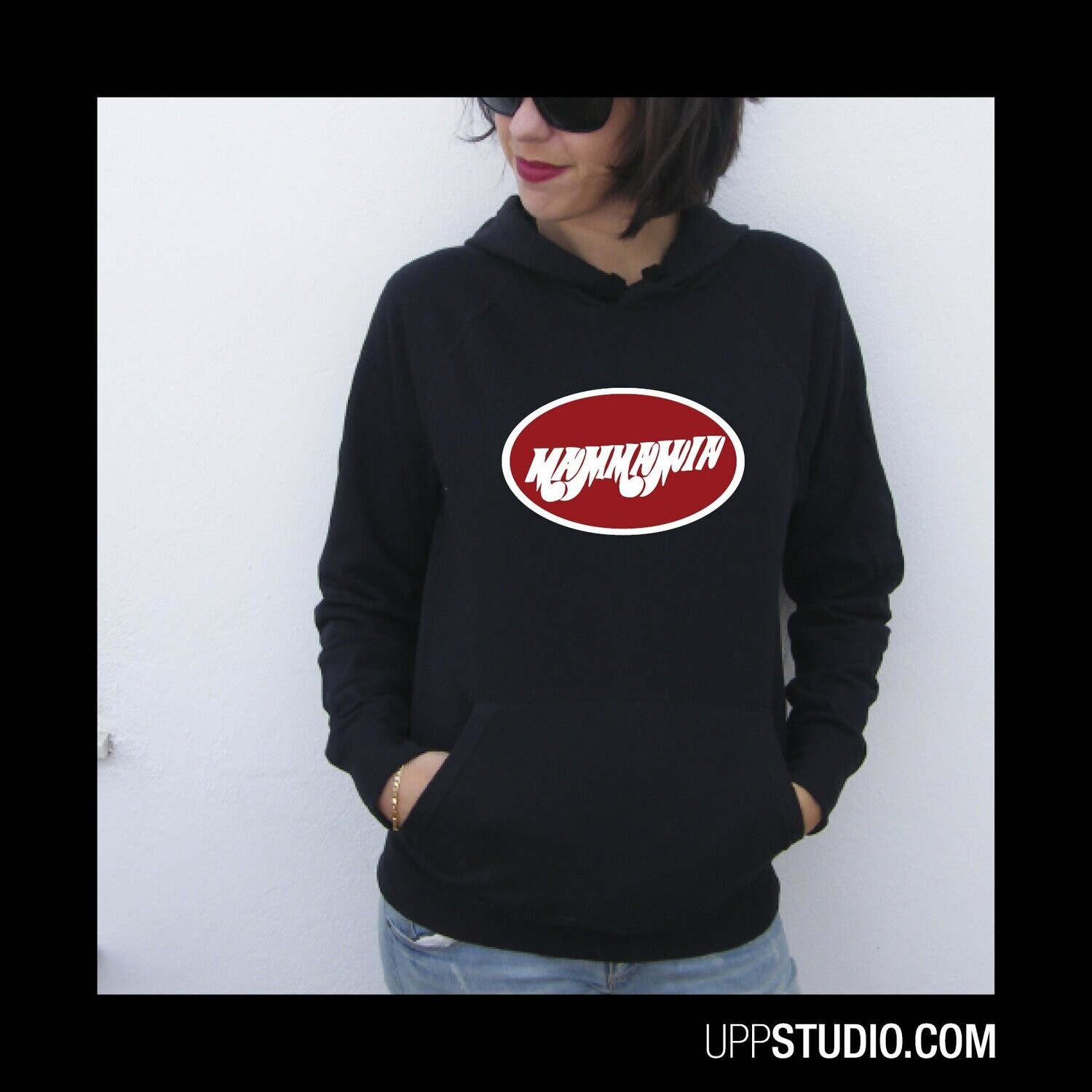 Sudadera MammaMia | Måneskin, Tallaje: Unisex, Color: Negro
