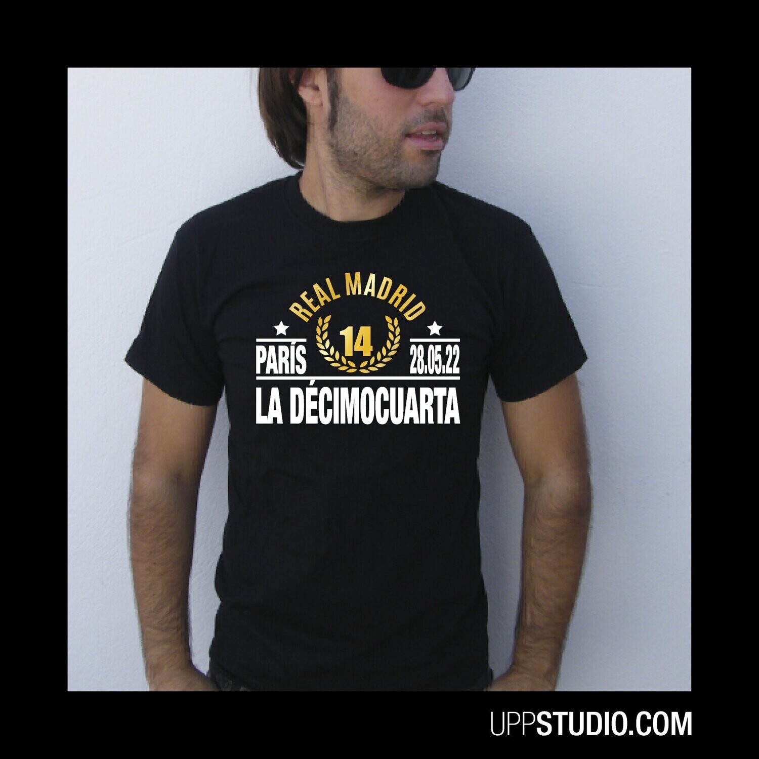 Camiseta Real Madrid | La Décimocuarta Champions League, Tallaje: Chico, Color: Negro