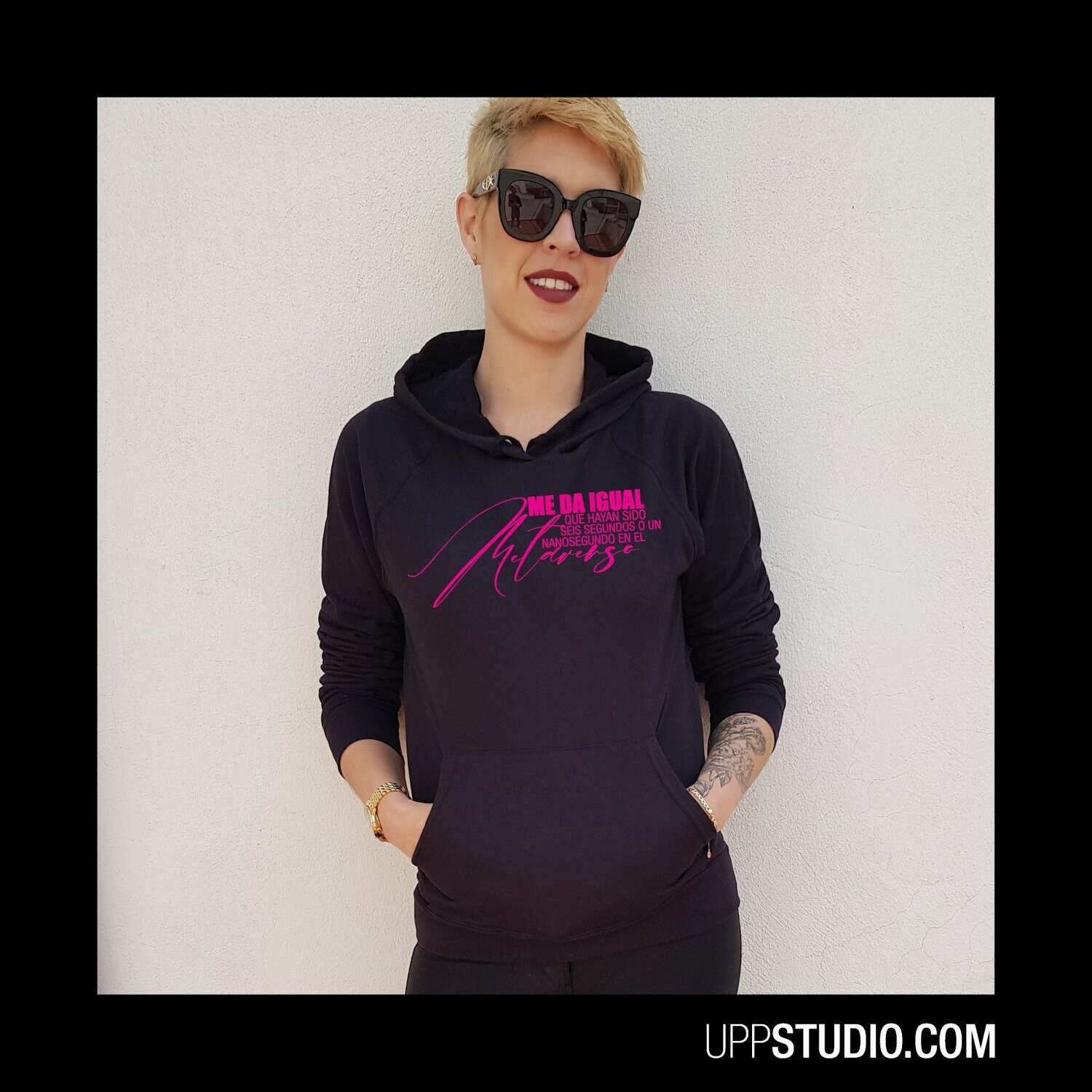 Sudadera Tamara Falcó | Un Nanosegundo En El Metaverso, Tallaje: Unisex, Color: Negro