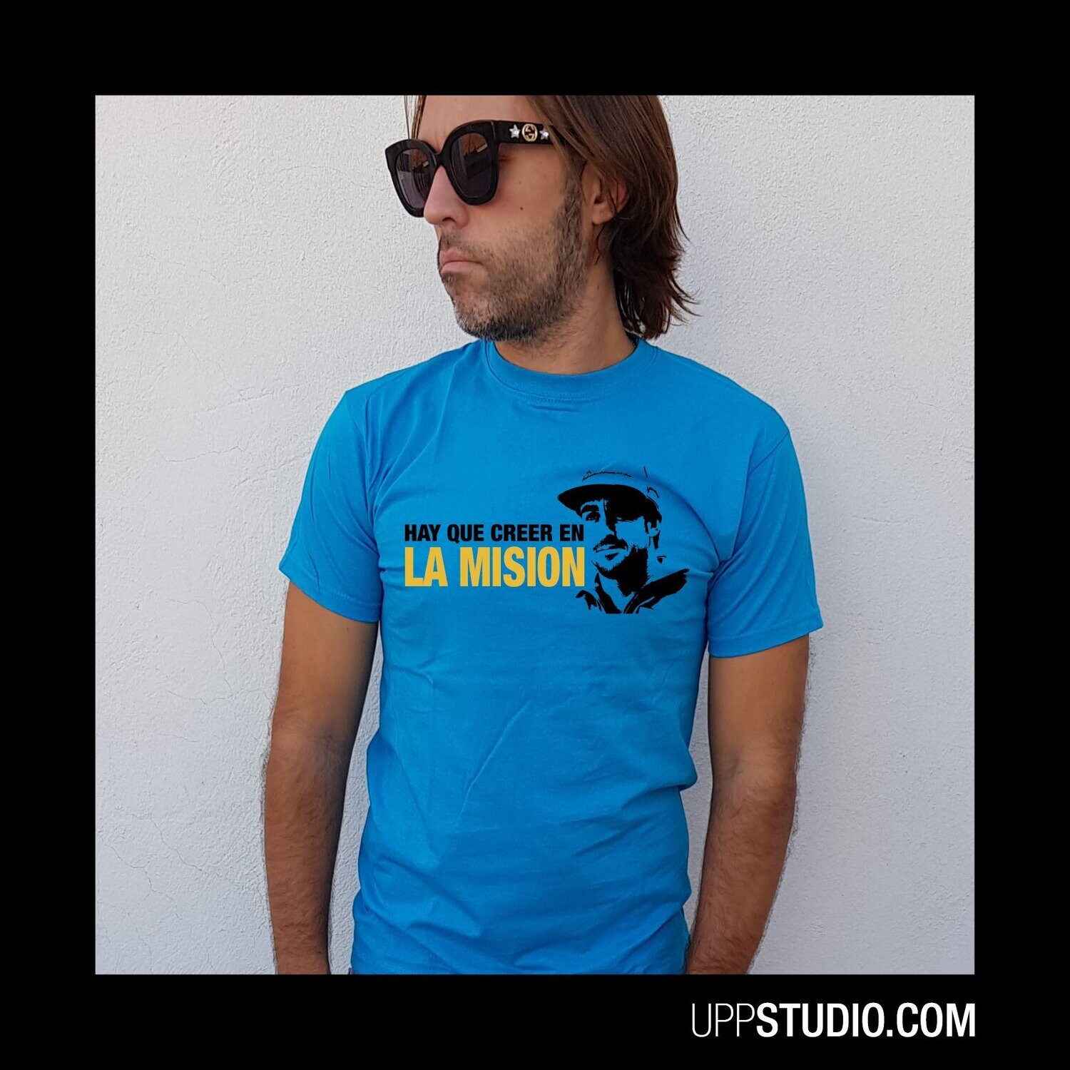 Camiseta Fernando Alonso | Hay Que Creer En La Misión, Tallaje: Unisex, Versión: Castellano Azul