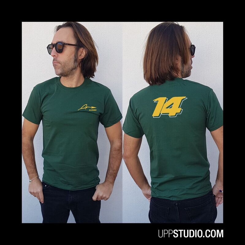 Fernando Alonso 14 T-Shirt | Signed, Sizing: Unisex, Colour: English