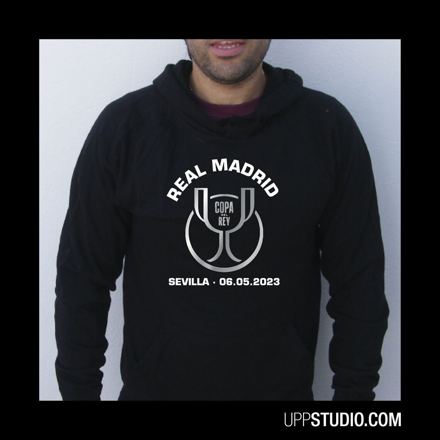 Sudadera Real Madrid Conmemorativa Copa del Rey 2023, Tallaje: Unisex, Color: Negro
