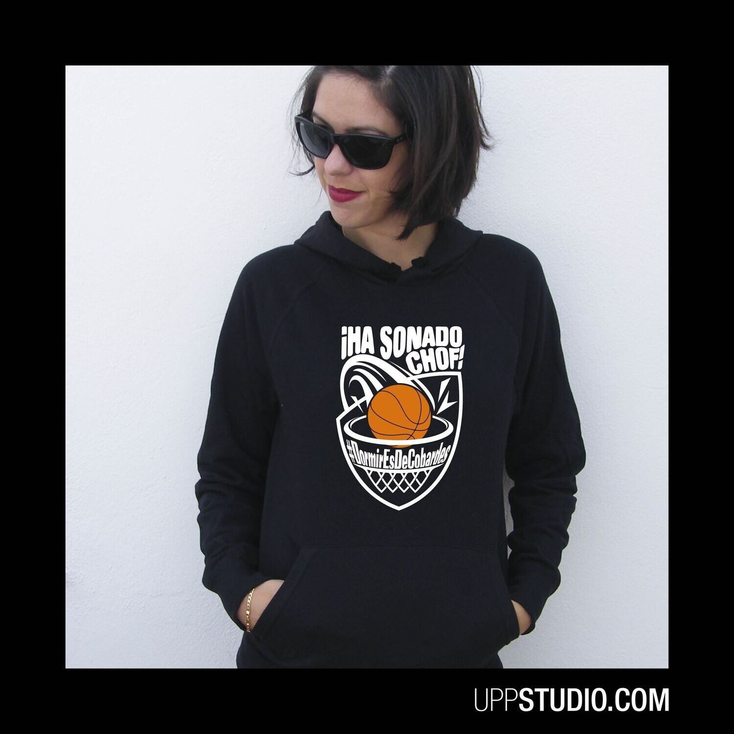 Sudadera NBA Ha Sonado Chof | Dormir Es De Cobardes, Tallaje: Unisex, Color: Negro
