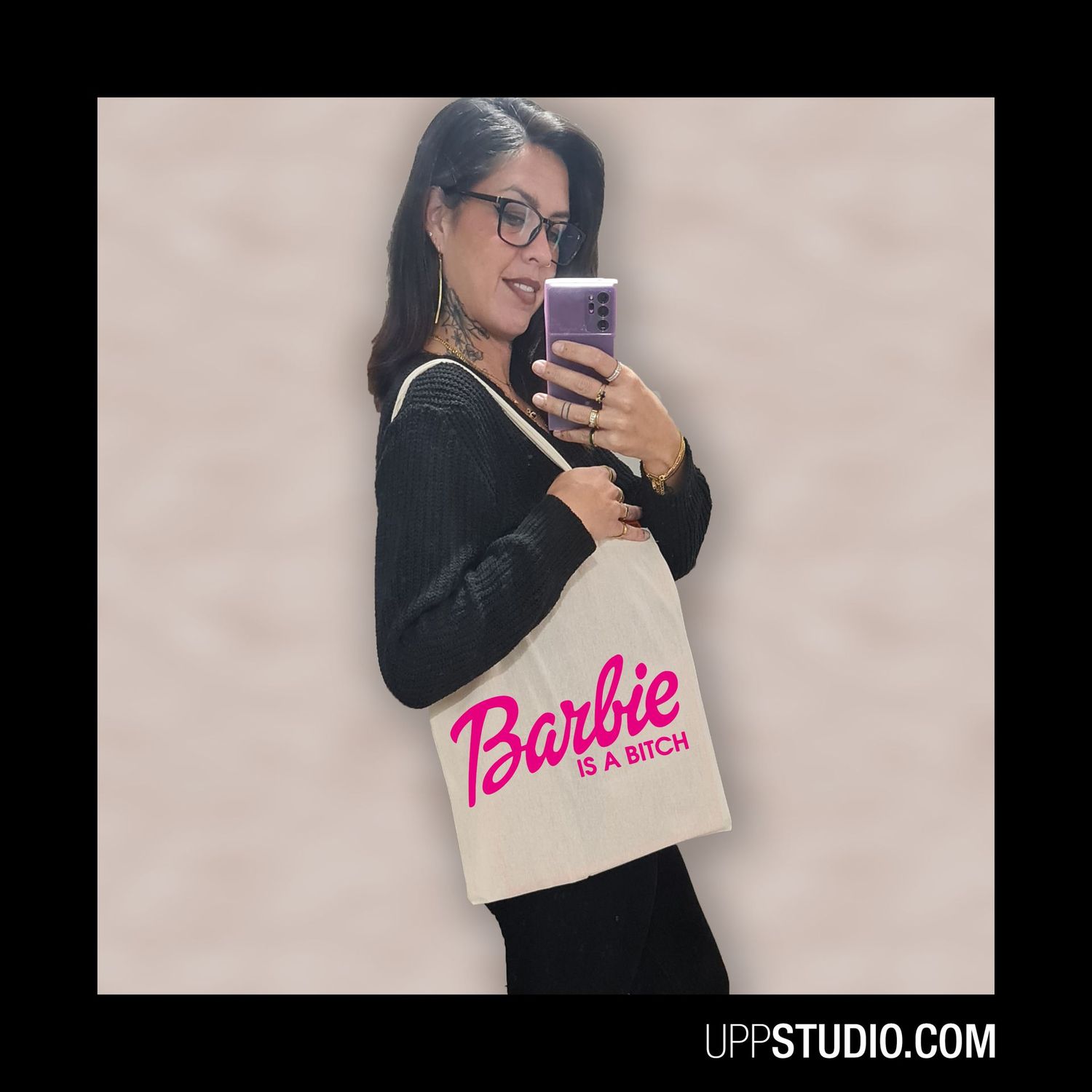 Tote Bag Barbie Is A Bitch, Tamaño: Único
