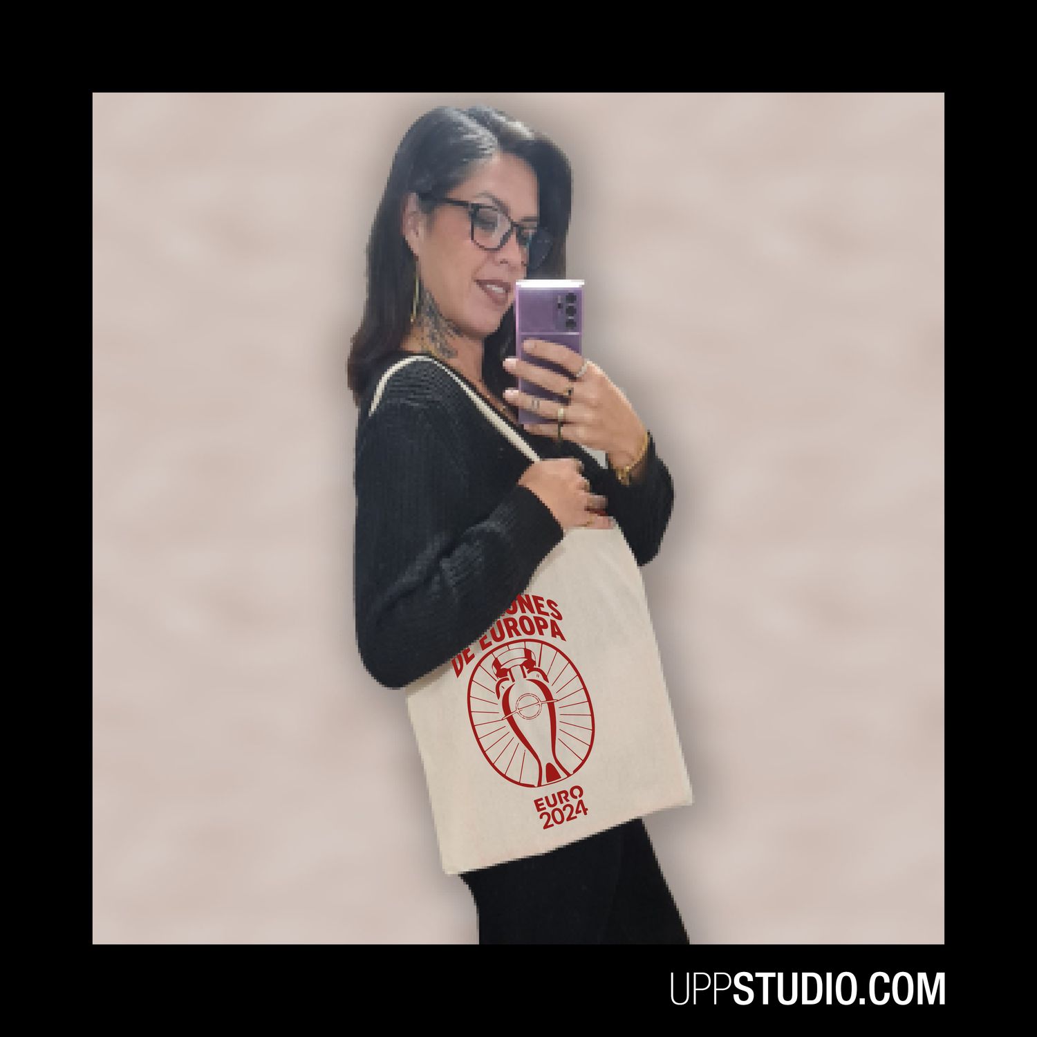 Tote Bag Selección Española Fútbol | Euro 2024, Modelo: Bolsa Compra | 38 x 34 cm.