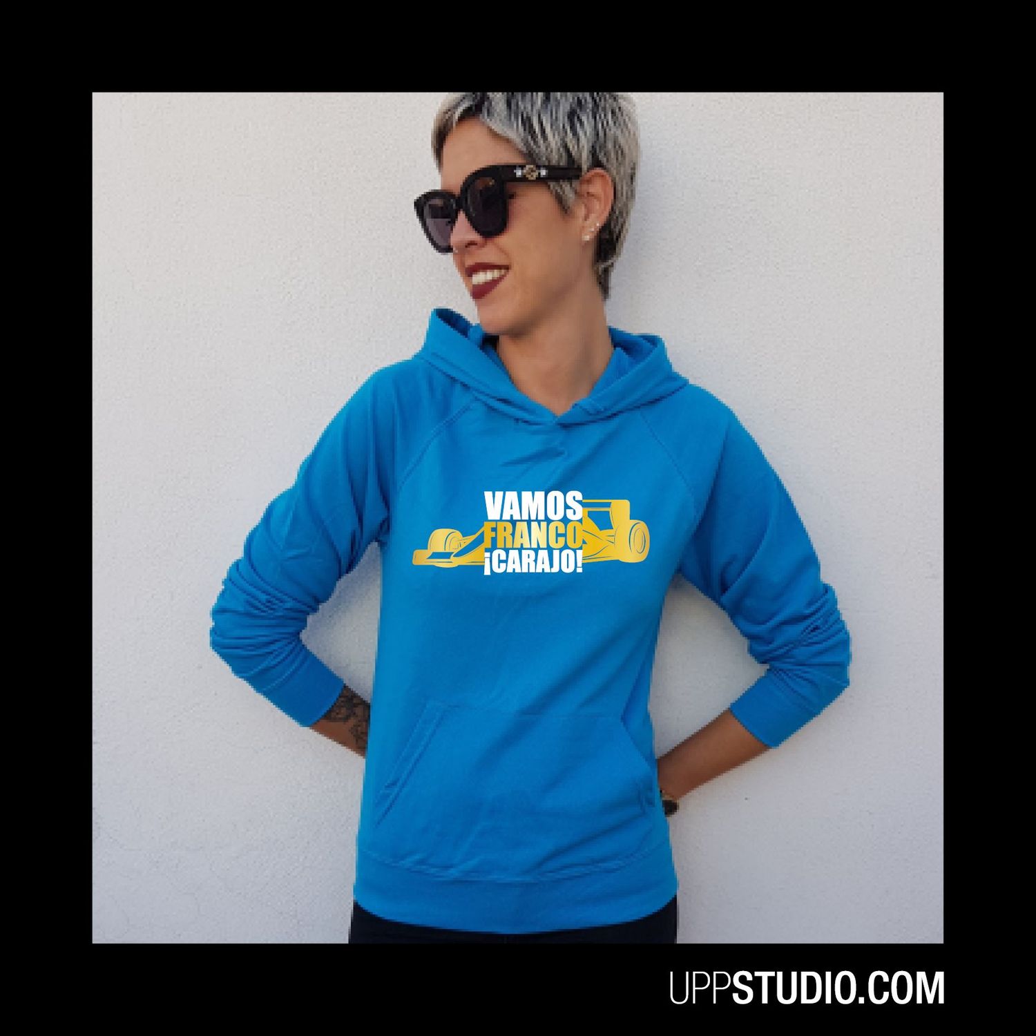 Sudadera Franco Colapinto | Vamos Franco Carajo, Tallaje: Unisex, Color: Azul