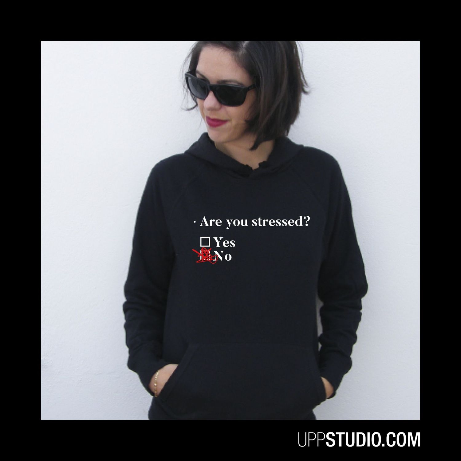 Sudadera Are You Stressed | Estresado, Color: Negro, Tallaje: Unisex