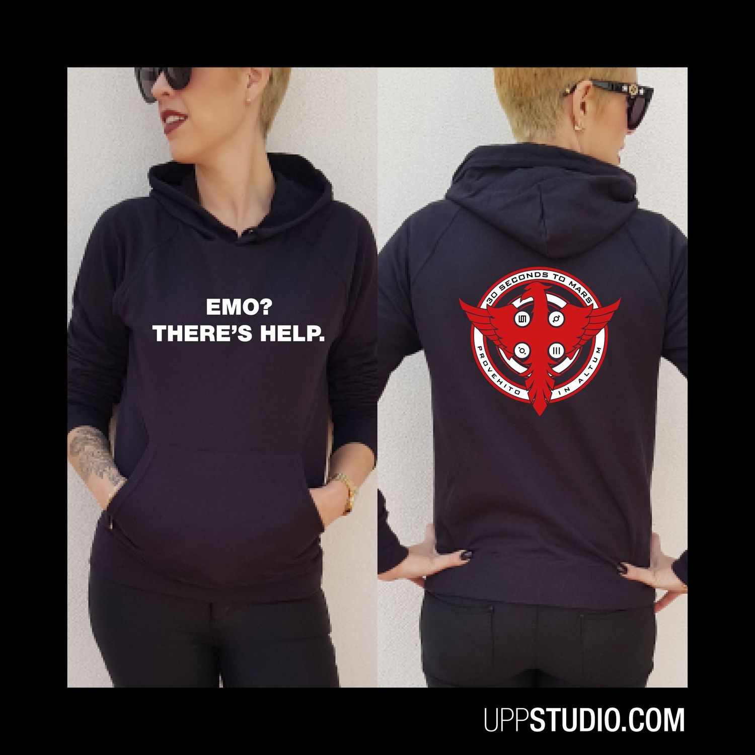 Sudadera 30 Seconds To Mars | Emo There's Help, Tallaje: Unisex