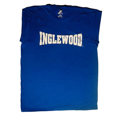 INGLEWOOD  T - SHIRT BLUE &amp; WHITE