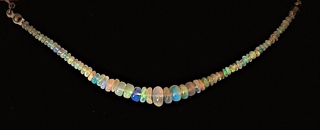 Pale Pastel Disco Opal Beaded Bracelet