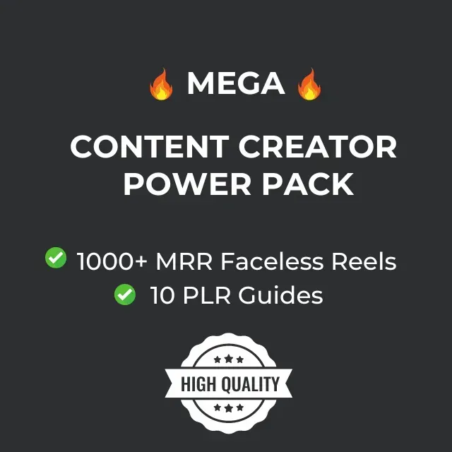 MEGA Faceless Reel Bundle + PLR Guides