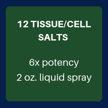 12 Tissue/Cell Salts 6x potency