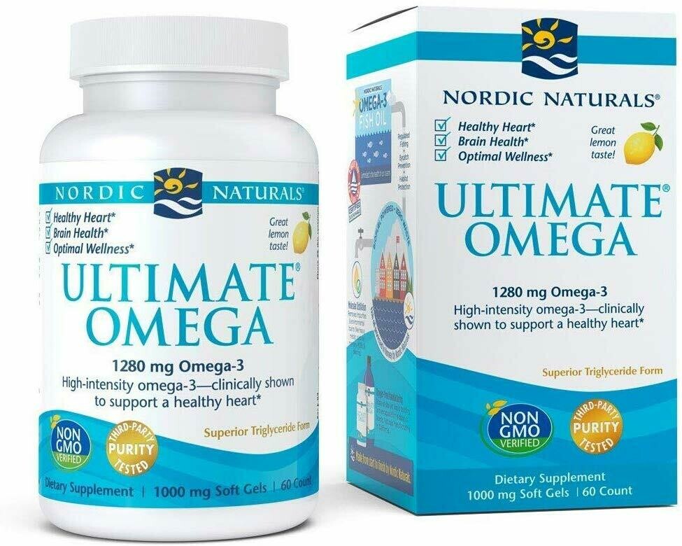 Nordic Naturals OMEGA-3 FISH OILS
Ultimate Omega 60 Soft Gels