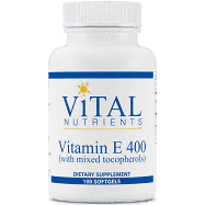 Vital Nutrients Vitamin E 400 with Mixed Tocopherols
