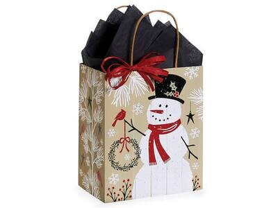 Rustic Berry Snowman Gift Bag