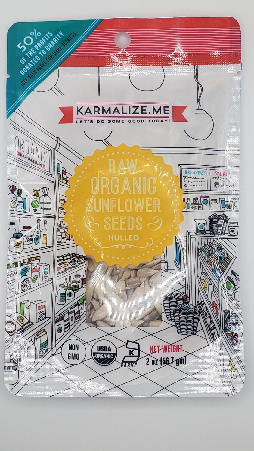 Karmalize.Me Raw Organic Sunflower Seeds/Hulled