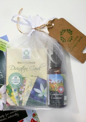 Bach Flower Cards Gift Bag with Large 30ml Comforter Essence