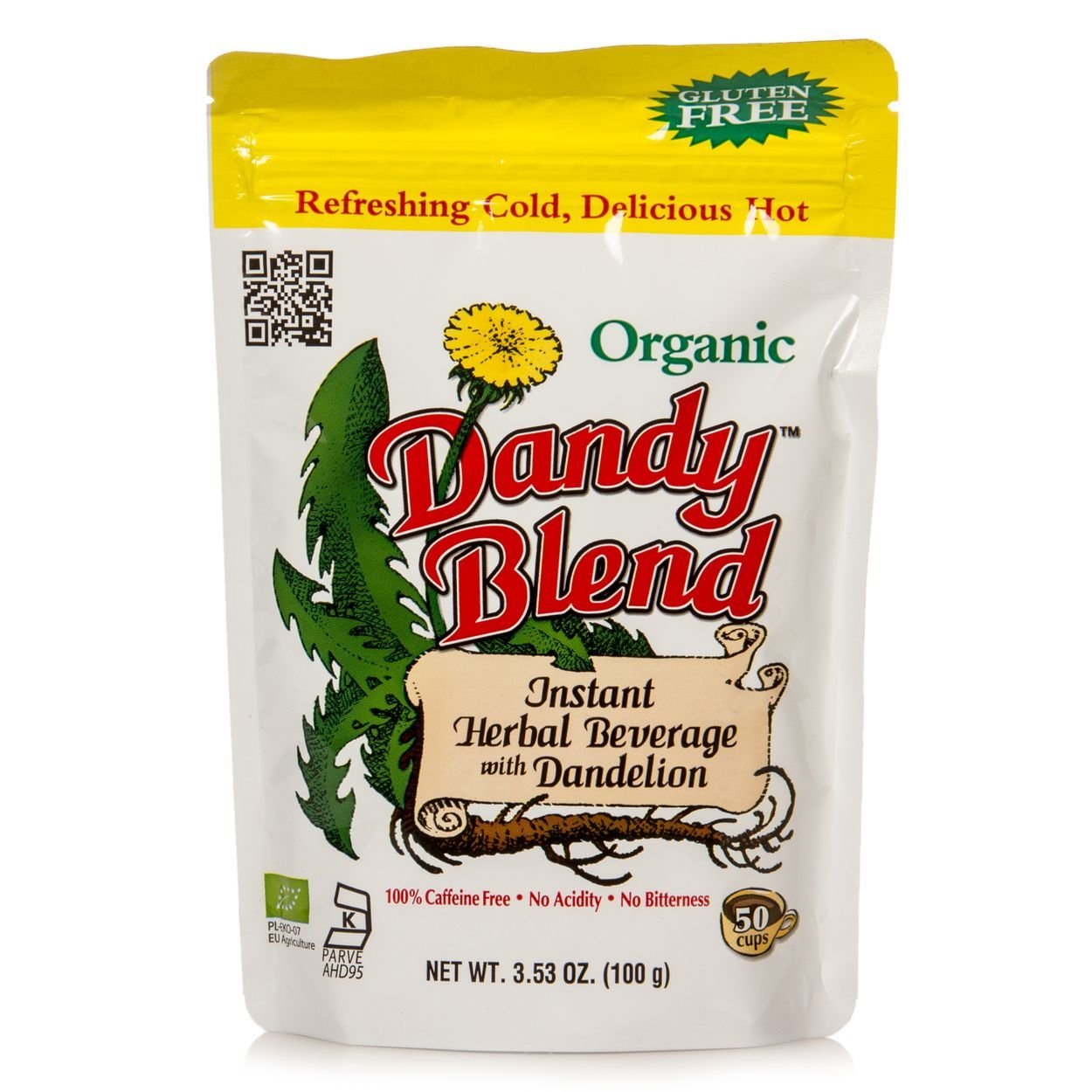 Dandy Blend Instant Herbal Coffee Substitute with Dandelion, Organic