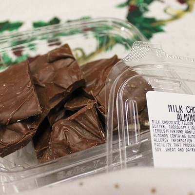 Milk Chocolate Almond Bark per Half lb