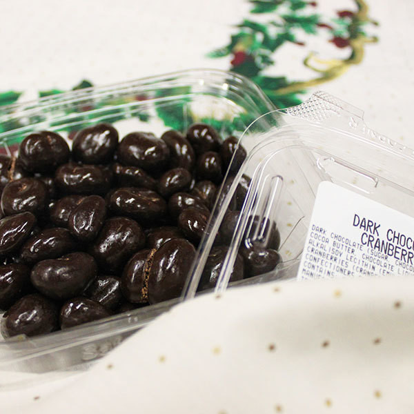 Dark Chocolate Cranberries per Half lb