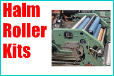 Rubber Roller Kits for Halm Envelope Presses