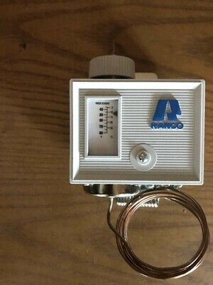 white manual thermostat wtih copper wire and probe