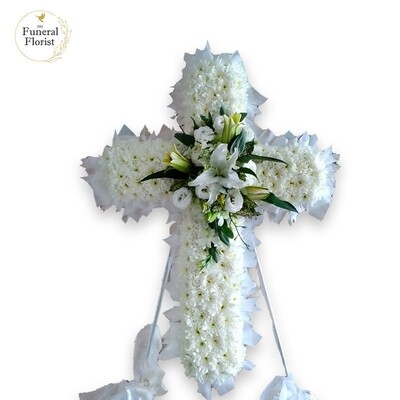Serenity Purity Cross Wreath