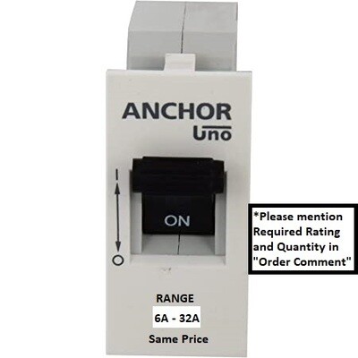 Anchor Uno Modular MCB Range 6A-32A
