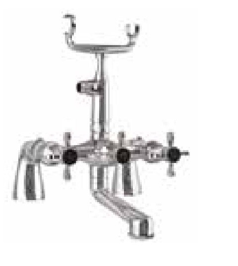Jaquar-Bath Tub Mixer (Exposed Straight Legs) with Telephone Shower Arrangement & Crutch (without Hand Shower and Hoses)-7271PM