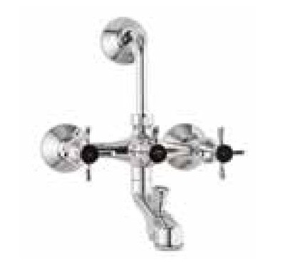 Jaquar-Wall Mixer 3-in-1 System withProvision for both Hand Shower andOverhead Shower Complete with115mm Long Bend Pipe,ConnectingLegs & Wall Flange (without Hand &Overhead Shower) -7281PM