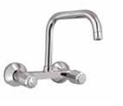 Jaquar-Sink Mixer with Pipe Swinging Spout (Wall Mounted Model) with
Connecting Legs & Wall Flanges-COP-309PM